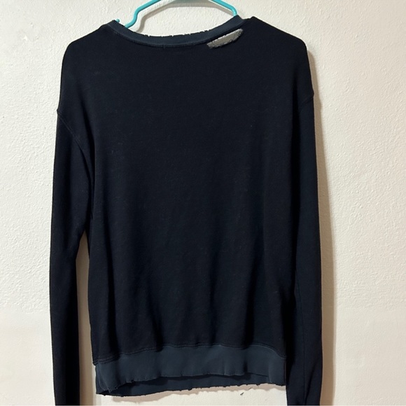 N:Philanthropy Black Distressed Sweatshirt Sz M - Picture 7 of 8